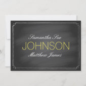 ひまわりとブラックボードの結婚式招待状カード 招待状 (裏面)