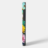 ひまわりとミツバチのスマホケース iPhoneケース (左側面)