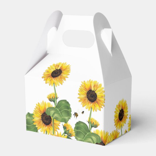 ひまわりとミツバチの感謝 フェイバーボックス (裏面サイド)
