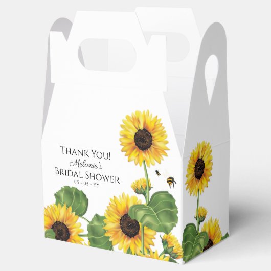 ひまわりとミツバチの感謝 フェイバーボックス (オープン)