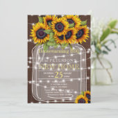 ひまわりとメイソンジャー 新築祝い BBQ 招待状 (スタンド正面)