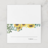 ひまわりとユーカリのネームプレート プレイスカード (外部開封)