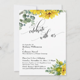 ひまわりとユーカリ お祝いに参加しよう レセプション 招待状