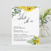 ひまわりとユーカリ お祝いの会 レセプション 招待状 (スタンド正面)