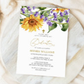 ひまわりとラベンダーの献堂式招待状 招待状