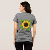 ひまわりと太陽 - 希望と成長の象徴 トライブレンドTシャツ (裏面全面)
