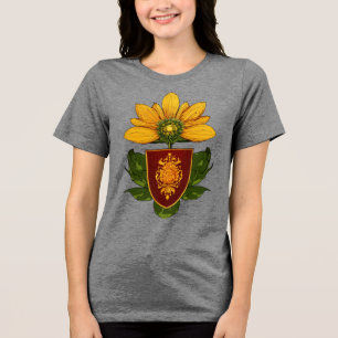 ひまわりと太陽 - 希望と成長の象徴 トライブレンドTシャツ