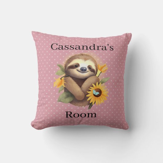 ひまわりと愛らしいコアラ クッション (正面)