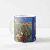 ひまわりと月 コーヒーマグカップ (正面左)