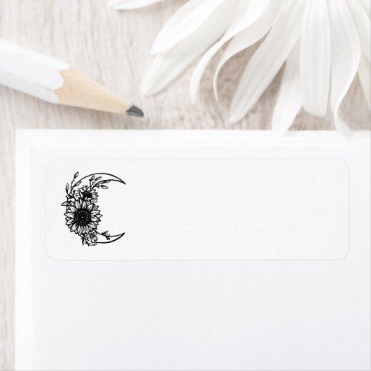 ひまわりと月 ラベル (インサイチュ)