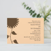 ひまわりと桃のリハーサルディナー招待状 招待状 (スタンド正面)