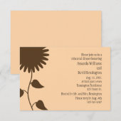 ひまわりと桃のリハーサルディナー招待状 招待状 (正面/裏面)