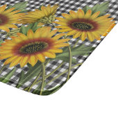 ひまわりと水牛の格子 カッティングボード (角)