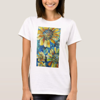 ひまわりと水玉のTシャツ Tシャツ