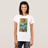 ひまわりと水玉のTシャツ Tシャツ (正面フル)