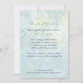 ひまわりと渦巻き、結婚式招待状 セーブザデート (正面)