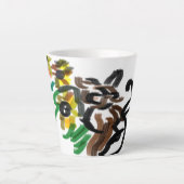 ひまわりと猫 カフェラテマグ (正面)