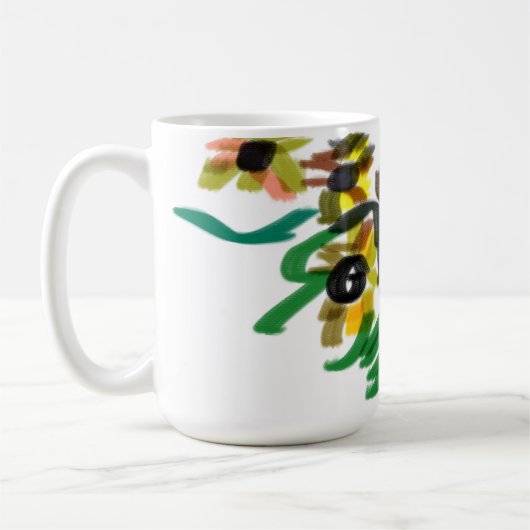 ひまわりと猫 コーヒーマグカップ (左)