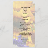 ひまわりと紫のスタチスの花束 プログラム (正面/裏面)