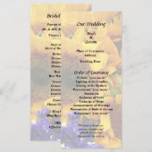 ひまわりと紫のスタチスブーケ プログラム (正面/裏面)