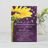 ひまわりと紫の上の明結婚かり 招待状 (スタンド正面)