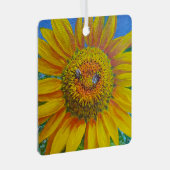 ひまわりと蜂のオーナメント メタルオーナメント (正面右)