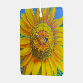 ひまわりと蜂のオーナメント メタルオーナメント (正面左)