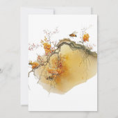 ひまわりと蜂 | 蜂のベイビーシャワー 招待状 (裏面)