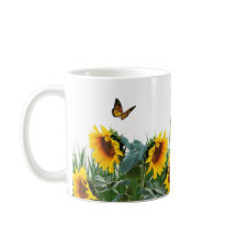 ひまわりと蝶の花