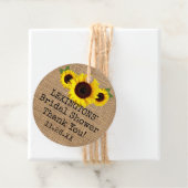 ひまわりと麻布 オータム ブライダルシャワー 感謝 フェイバータグ (インサイチュ)