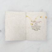 ひまわりのある窓に降る誕生日の雨 カード (内部)