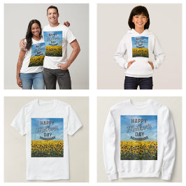 ひまわりのおしゃれなエレガントベストマザーエブリィフラワー Tシャツ