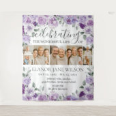 ひまわりのお別れ会 思い出の7枚の写真のコラージュ タペストリー (正面)