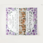 ひまわりのお別れ会 思い出の7枚の写真の コラージュ タペストリー (正面(横))