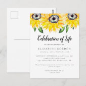 ひまわりのお別れ会 追悼式の案内 ポストカード (正面/裏面)