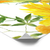 ひまわりのお葬式歓迎 ポスター (角)