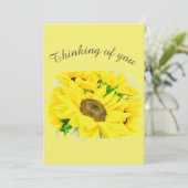 ひまわりのお見舞いカード カード (スタンド正面)