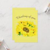 ひまわりのお見舞いカード カード (正面/裏面インサイチュ)