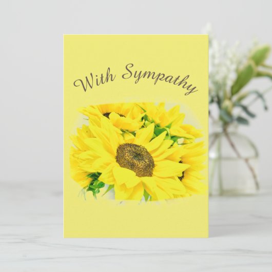 ひまわりのお見舞いカード カード (スタンド正面)