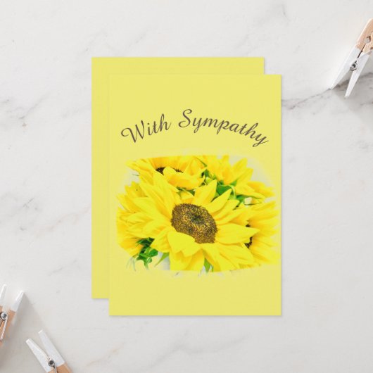 ひまわりのお見舞いカード カード (正面/裏面インサイチュ)