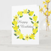 ひまわりのはがき 水彩画 カード (黄色い花)