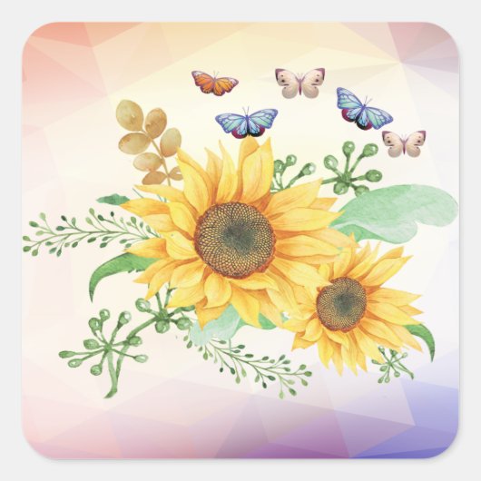 ひまわりのはる スクエアシール (正面)