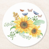 ひまわりのはる ラウンドペーパーコースター (正面)