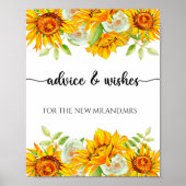 ひまわりのアドバイスと新婚への願い ポスター (正面)
