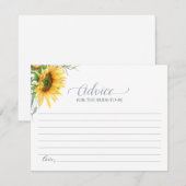 ひまわりのアドバイス・トゥ・ビー・ブライドカード エンクロージャーカード (正面/裏面)