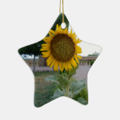 ひまわりのアートプリント セラミックオーナメント (右)