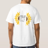 ひまわりのイエローアート Tシャツ (裏面)