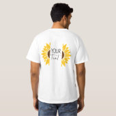 ひまわりのイエローアート Tシャツ (裏面フル)