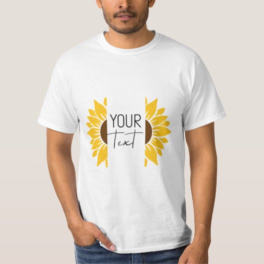 ひまわりのイエローアート Tシャツ (正面)