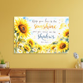 ひまわりのインスピレーション - 水彩ひまわり キャンバスプリント (インサイチュ (リビング))